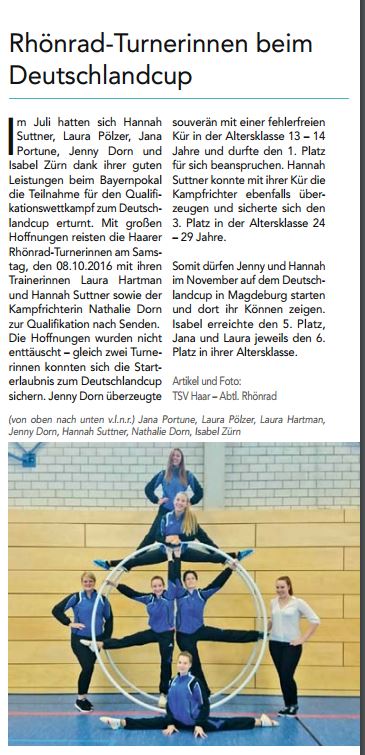 Haarer Echo Quali Deutschlandcup 2016